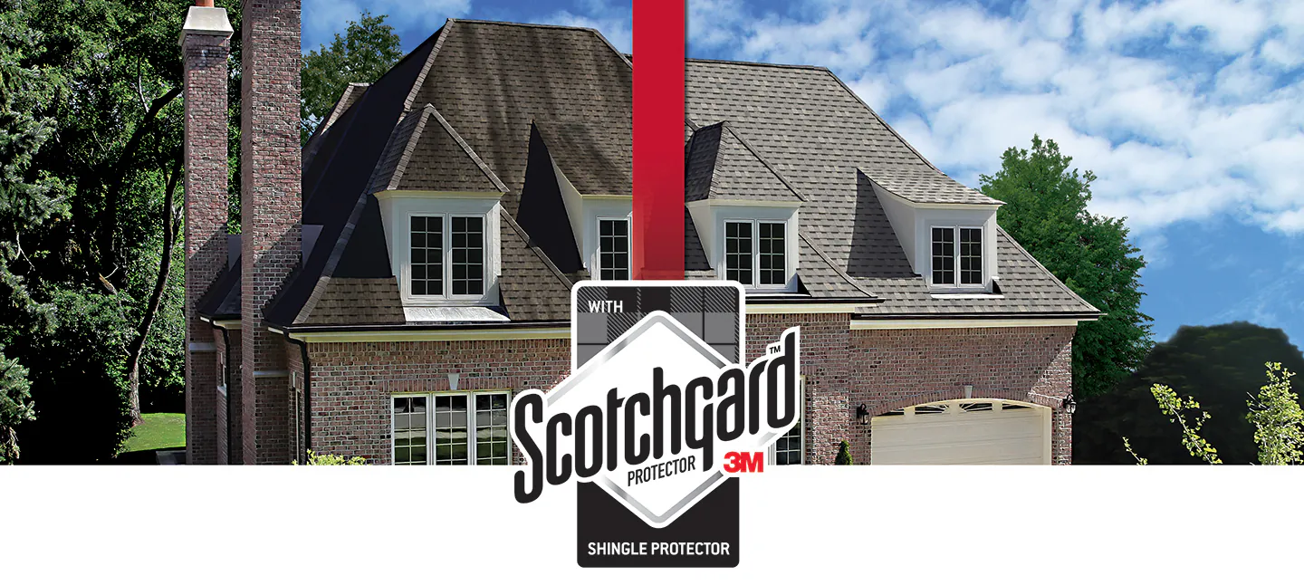 Home with Atlas shingles featuring 3M Scotchgard Protector